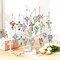 Diamond Art Sets for Adult, Christian Cross Spring Flower Diamond Painting Keychains Double Sided Diamonds Hanging Decoration for Beginners Craft and Religious Easter Gift